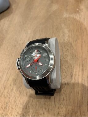 Morphic M4 series Sport Chronograph Watch with Red Accents